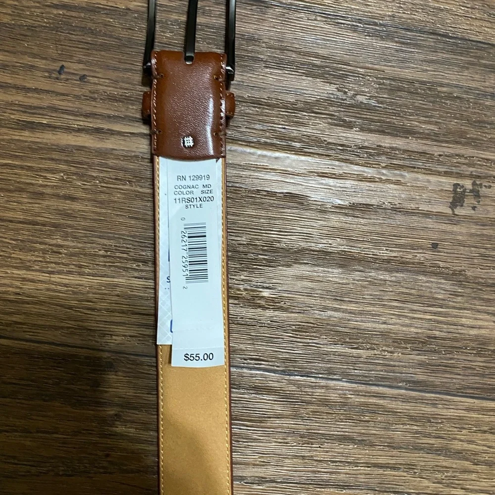 Leather mens casual belt - Picture 6 of 9